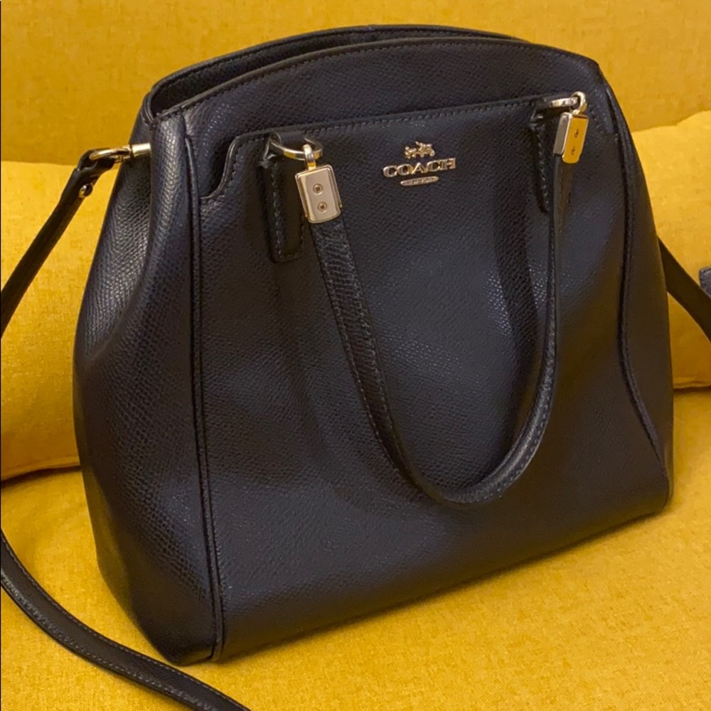 Coach Navy Blue Satchel / Crossbody bag - Picture 1 of 8